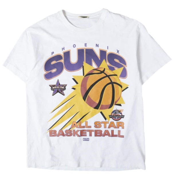 KITH NYC x NBA キスニューヨークシティ エヌビーエー 26SS 別注 All-Star Phoenix Suns Vintage Tee フェニックスサンズ Tシャツ 26073060008410 L WHITE 半袖 バスケ トップス