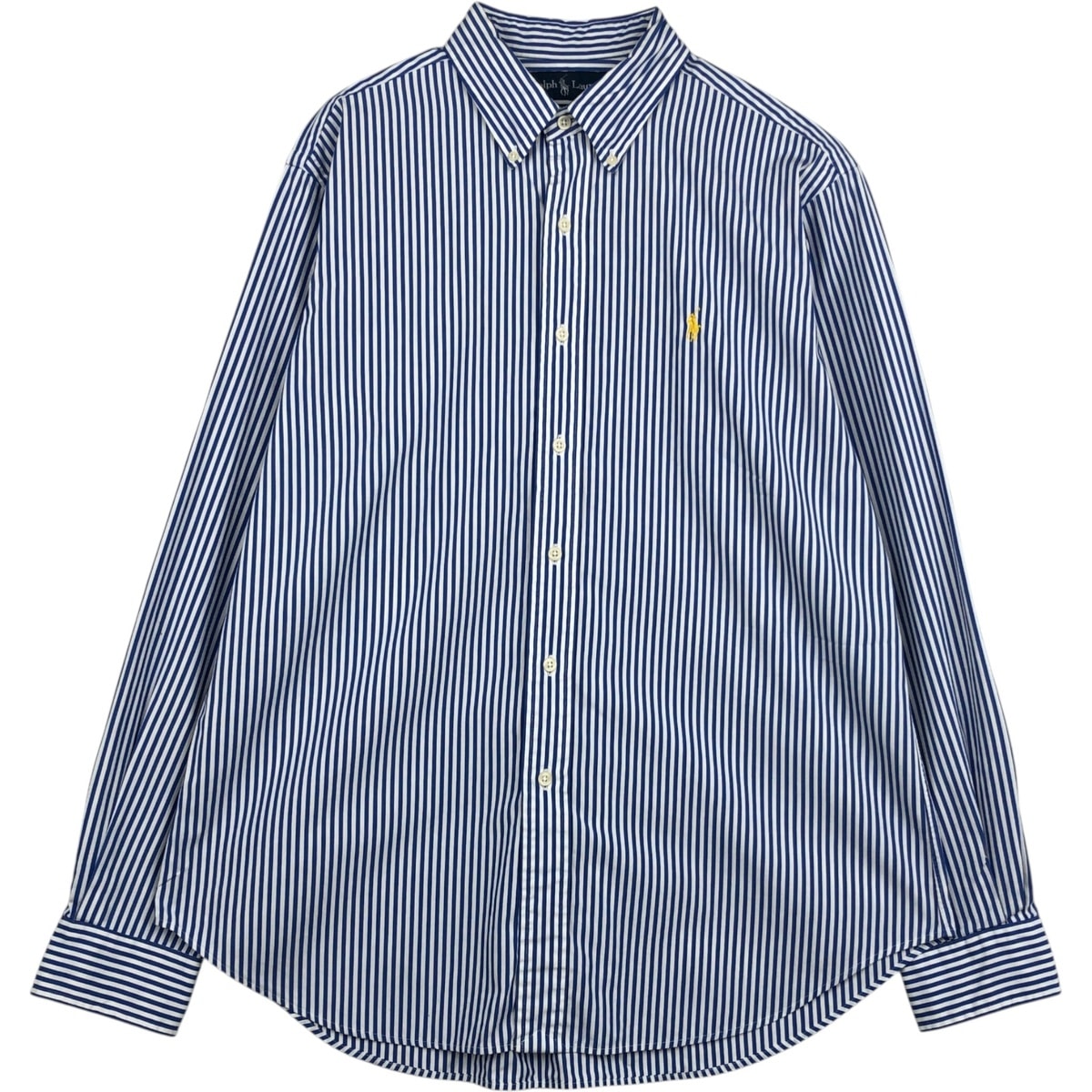 古着 ラルフローレン Ralph Lauren CLASSIC FIT クラシックフィット 長袖 ボタンダウンストライプシャツ メンズL相当/eaa495510