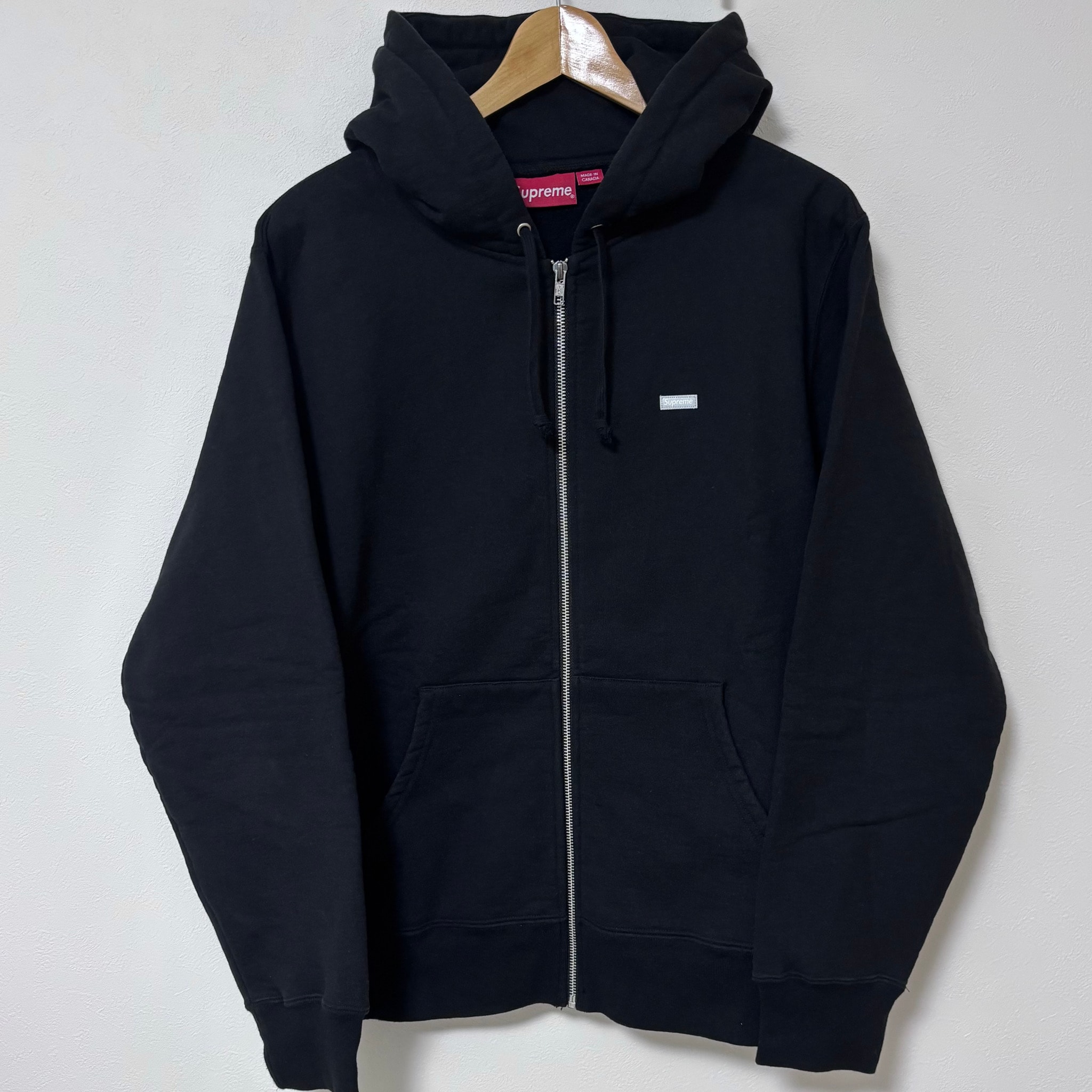 Supreme Reflective Small Box Zip Up Hooded Sweatshirt Black 黒 スモールボックス リフレクティブ ジップアップ パーカー シュプリーム