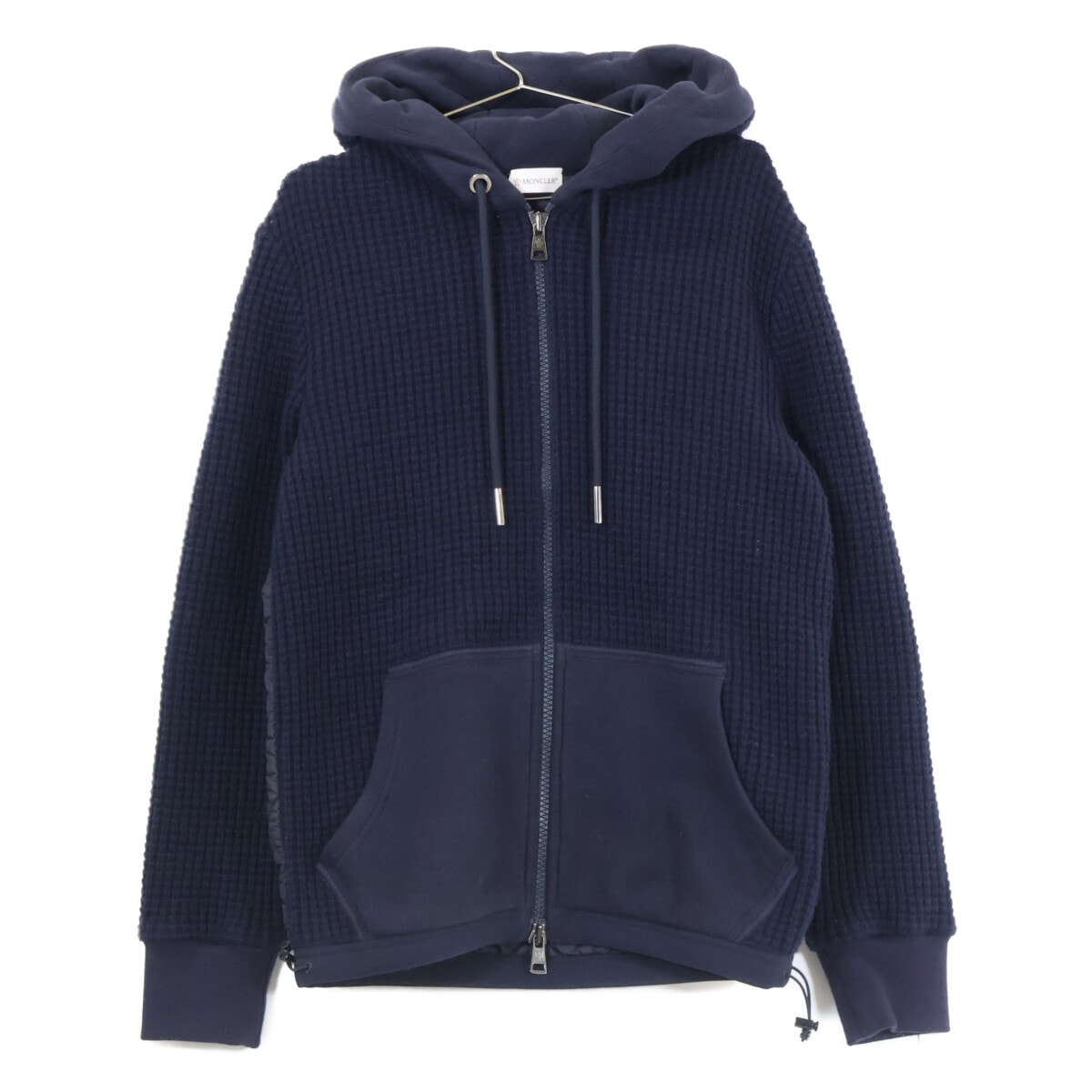 モンクレール C20918413800 MAGLIA CARDIGAN ニット/ナイロン切替 中綿入り フーディジャケット S