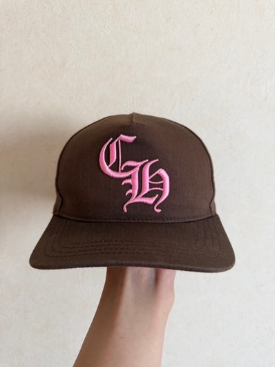 Chrome Hearts Baseball Cap 5 Panel CH "Brown/Pink"