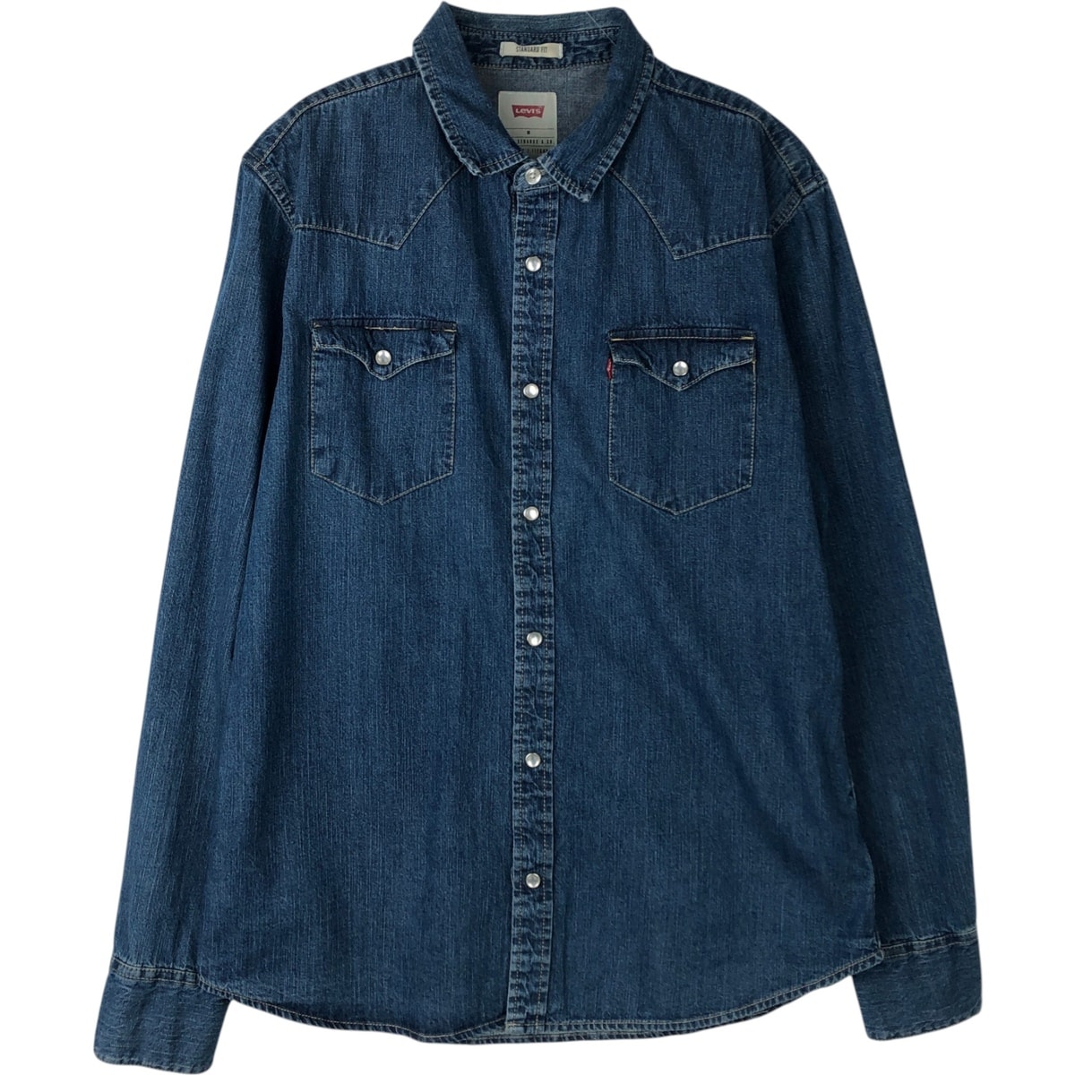 古着 リーバイス Levi's 長袖 デニムウエスタンシャツ メンズM相当 ヴィンテージ/eaa625214