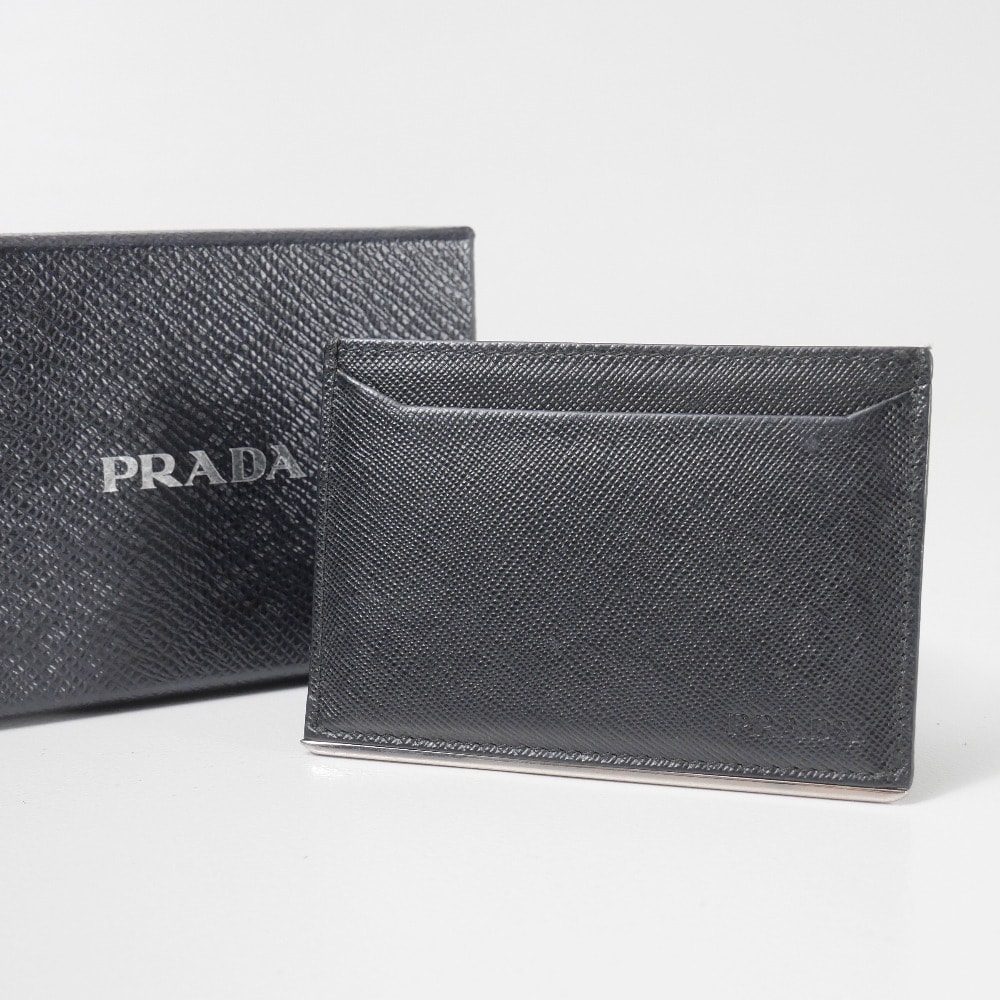 ■美品■PRADA プラダ カードケース サフィアーノレザー イタリア製 ブランド古着【中古】20260528/RA9538