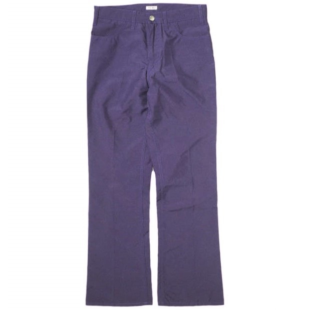 INSCRIRE アンスクリア 日本製 Canvas Sta-Prest ポリエステルキャンバス スタプレストパンツ I19SS-PT30A 36 パープル フレア ボトムス g22266