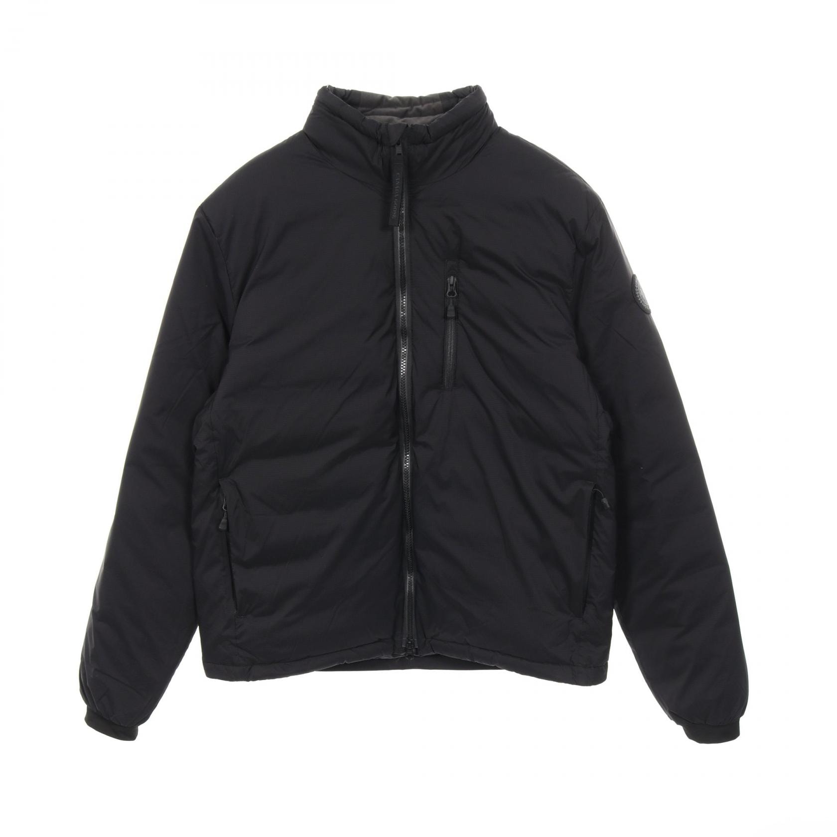 カナダグース CANADA GOOSE Lodge Jacket Black Label ダウンジャケット 衣料品 アウター ナイロン メンズ ブラック系 【中古】