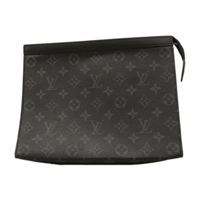 ★最終価格【6ce6443-k】ルイヴィトン クラッチバッグ モノグラム・エクリプス ポシェットヴォワヤージュMM M61692 ブラック【中古】メンズ