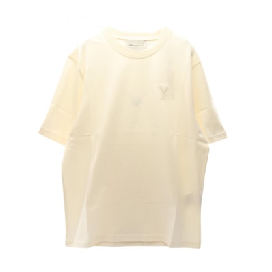 アミ AMI ロゴ 半袖Tシャツ 衣料品 トップス コットン メンズ レディース アイボリー系 UTS357.726136S 【新品】