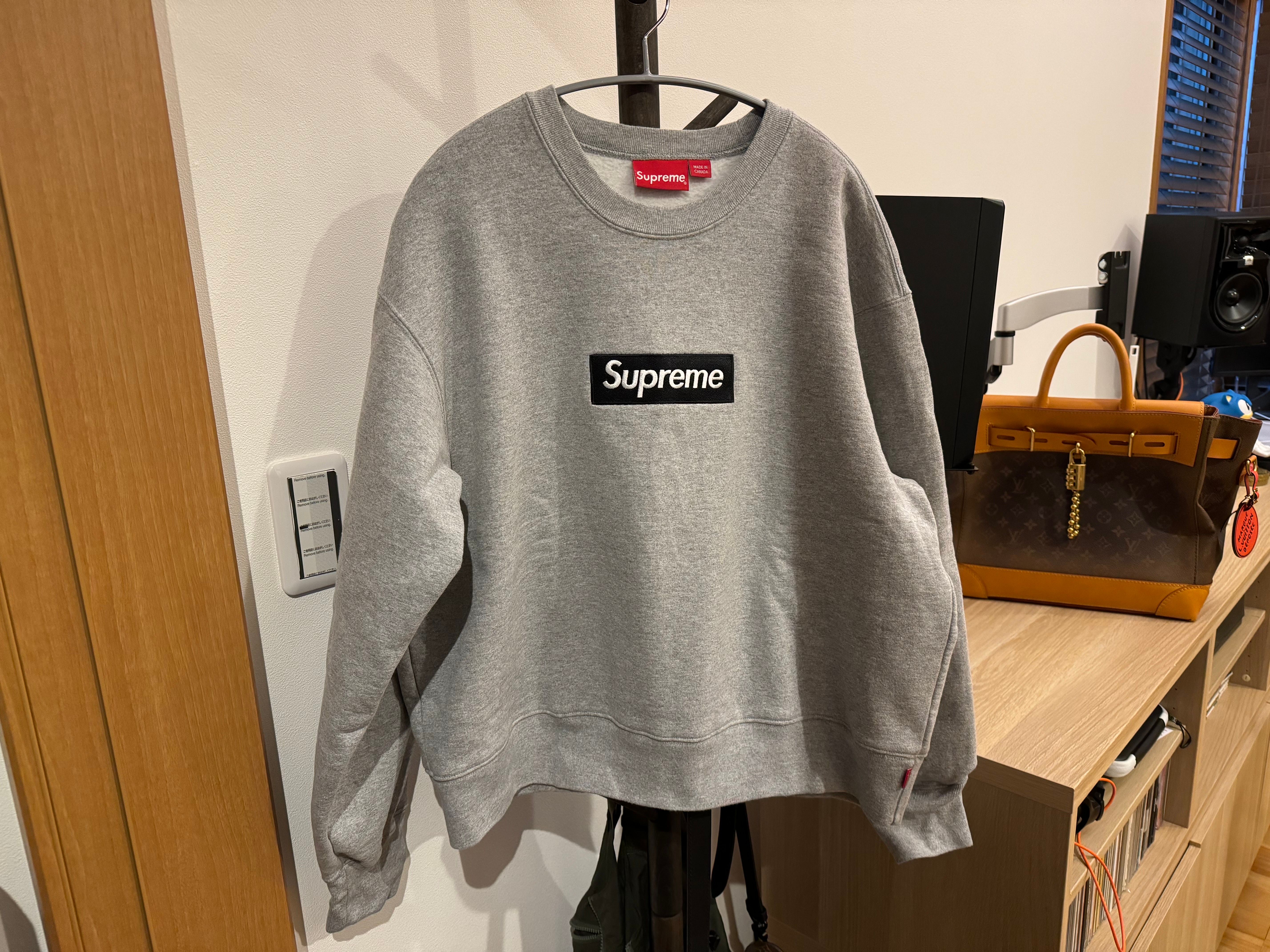 Supreme Box Logo Crewneck "Heather Grey" (22FW)