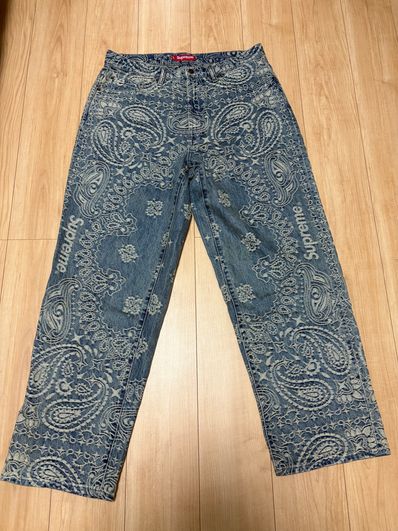 Supreme Bandana Jacquard Baggy Jean "Blue"