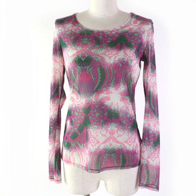 未使用品 イッセイミヤケ
カットソー マルチカラー レディース 2 IM01JK022