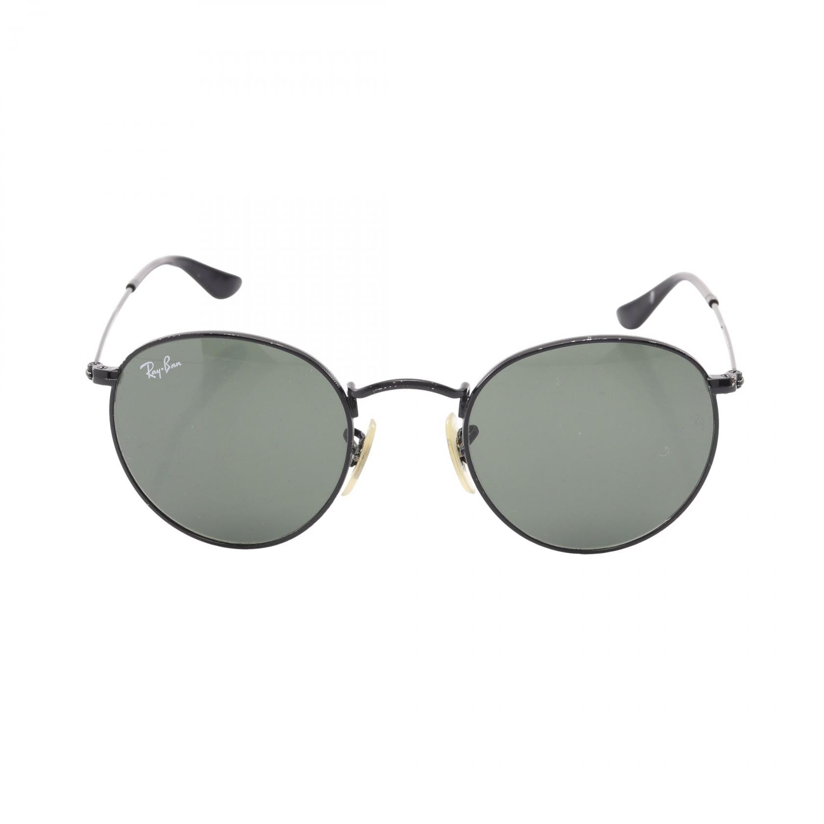 レイバン Ray-Ban ROUND METAL サングラス 衣料品 メタル メンズ レディース ブラック系 RB3447 【中古】