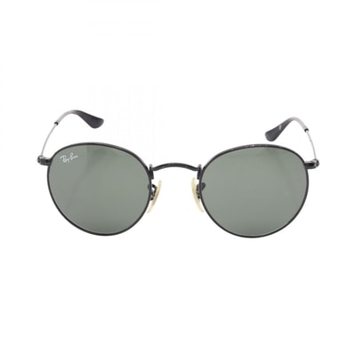 レイバン Ray-Ban ROUND METAL サングラス 衣料品 メタル メンズ レディース ブラック系 RB3447 【中古】