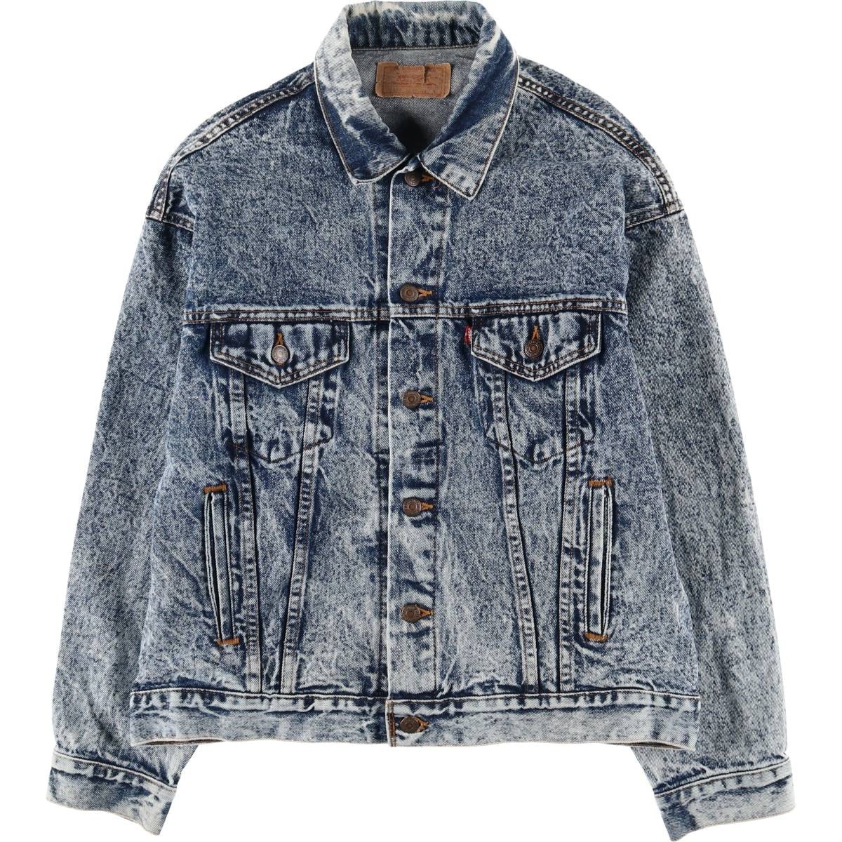古着 リーバイス Levi's 70507-0227 ケミカルウォッシュ デニムジャケット Gジャン USA製 メンズL相当/eaa597874