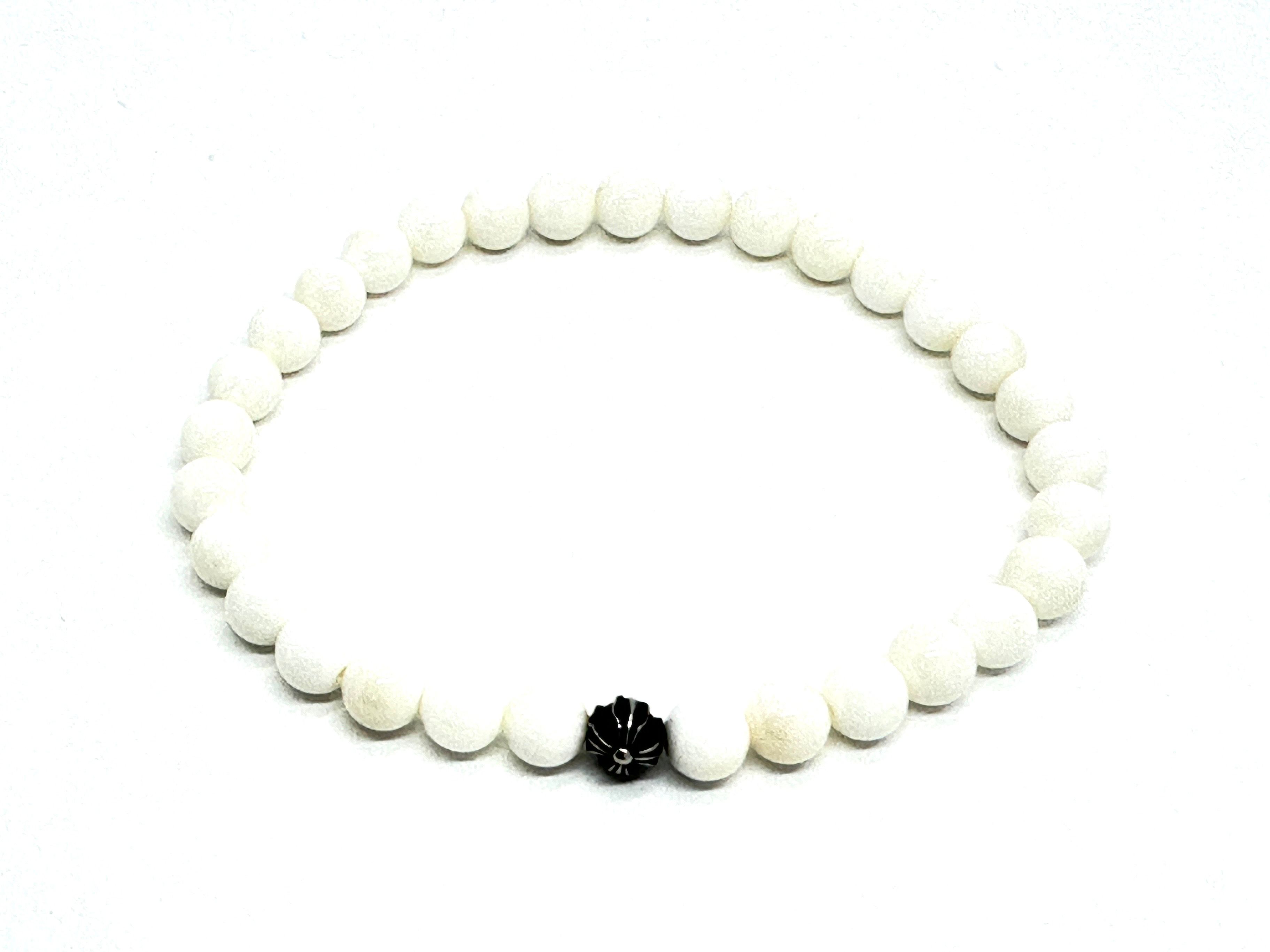 クロムハーツ ビーズブレスレット 6mm クロスボール