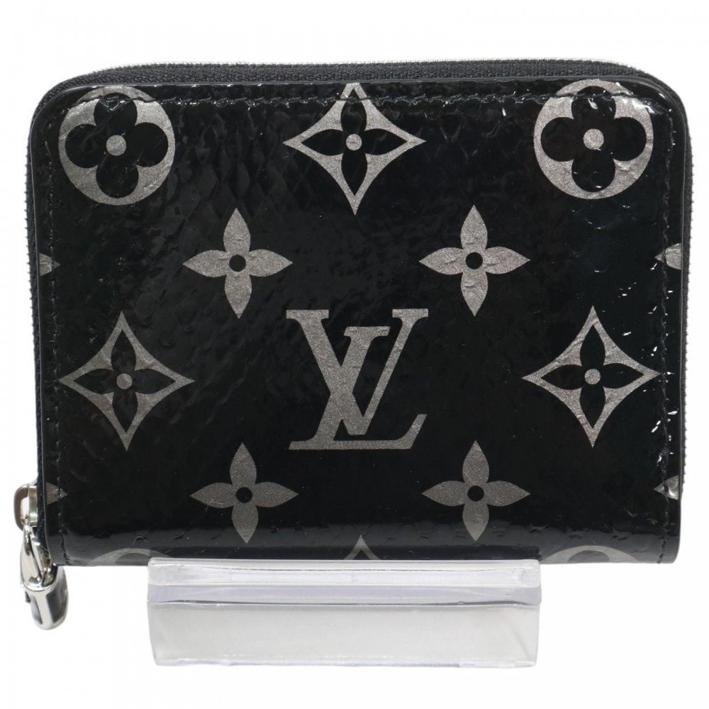 LOUIS VUITTON ルイヴィトン コインケース モノグラムエキゾチック ジッピーコインパース 小銭入れ ミニ財布 小物 N97059 パイソン    ブラック 黒 シルバー金具 レディース 美品【中古品】