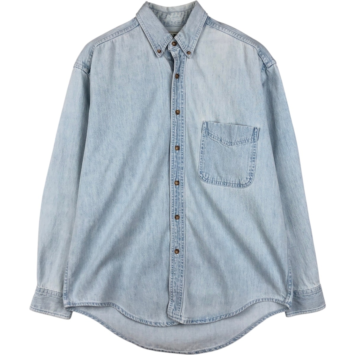 古着 ~90年代 エルエルビーン L.L.Bean 長袖 ボタンダウンデニムシャツ カナダ製 メンズM相当 ヴィンテージ/eaa646664