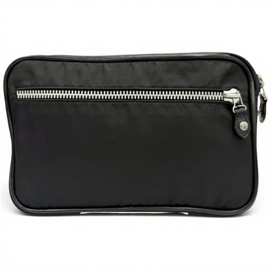 Chrome Hearts Nylon Zip Clutch Bag "Black"