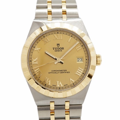 【6wfd0333】チュードル ロイヤル 36mm 2836C1A3 ゴールド文字盤【中古】腕時計 ボーイズ