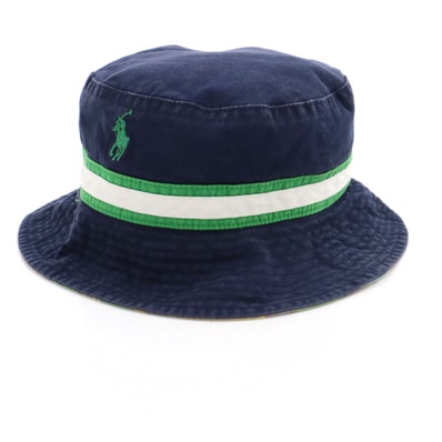 RALPH LAUREN ラルフローレン リバーシブル バケット ハット ネイビー 帽子