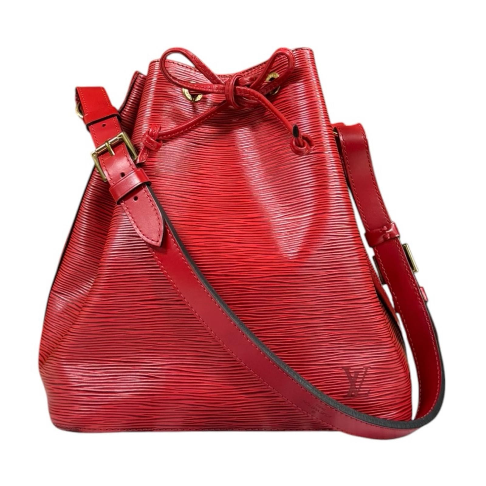 ルイヴィトン プチノエ エピ ショルダーバッグ エピレザー M44107 レッド レディース LOUIS VUITTON  中古