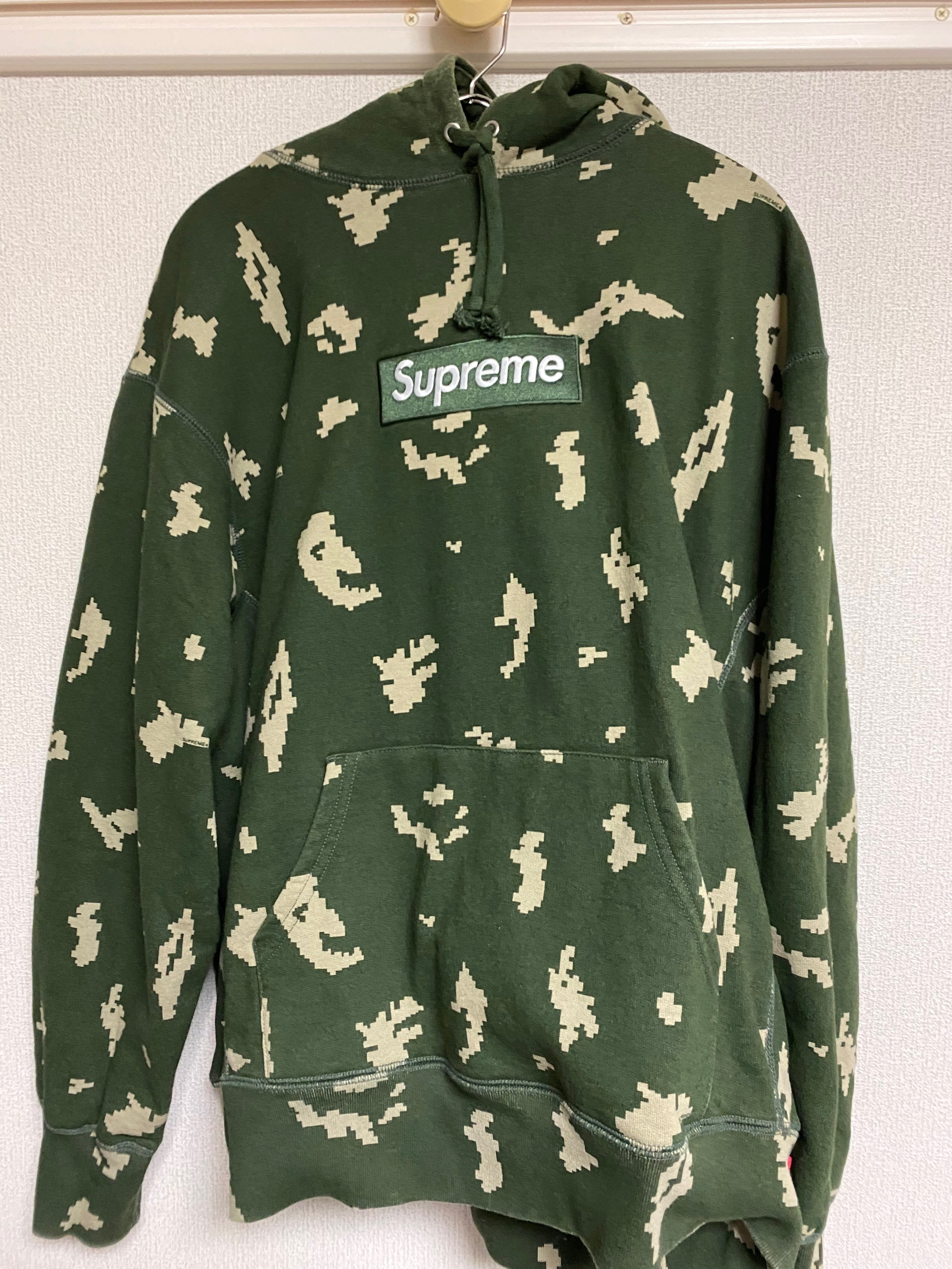 Supreme Box Logo Hooded Sweatshirt "Olive Russian Camo" (21FW)