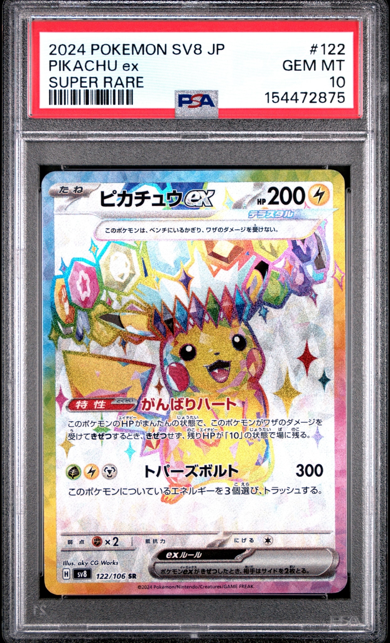 ピカチュウex SR [SV8 122/106](拡張パック「超電ブレイカー」)通販