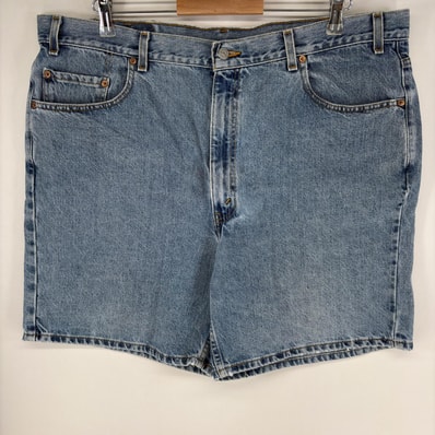 古着 リーバイス Levi's デニム パンツ ハーフ ジッパーフライ ジーンズ ジーパン 550 大きいサイズ w42 ブルー系 メンズ