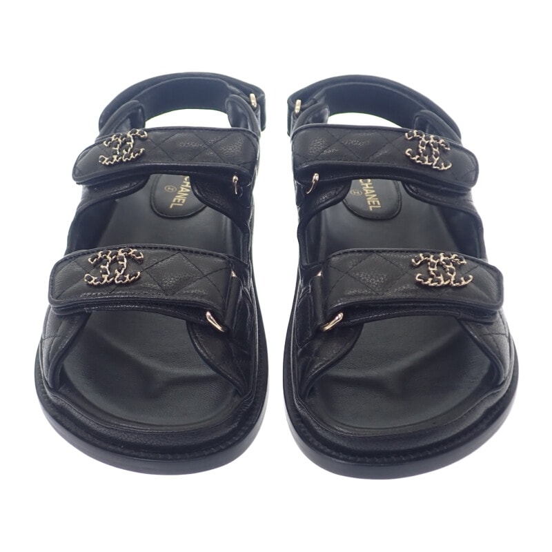 シャネル フットベット サンダル G35927 X56140 9430 ブラック