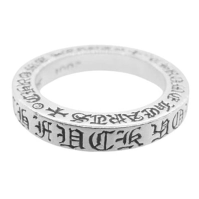 CHROME HEARTS クロムハーツ(原本無) リング 3mm SPACER FUCK YOU ファックユー スペーサー リング シルバー系 JP約11.5号【中古】