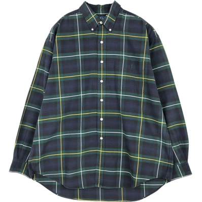古着 ラルフローレン Ralph Lauren BIG SHIRT 長袖 ボタンダウンチェックシャツ メンズL相当/eaa676625