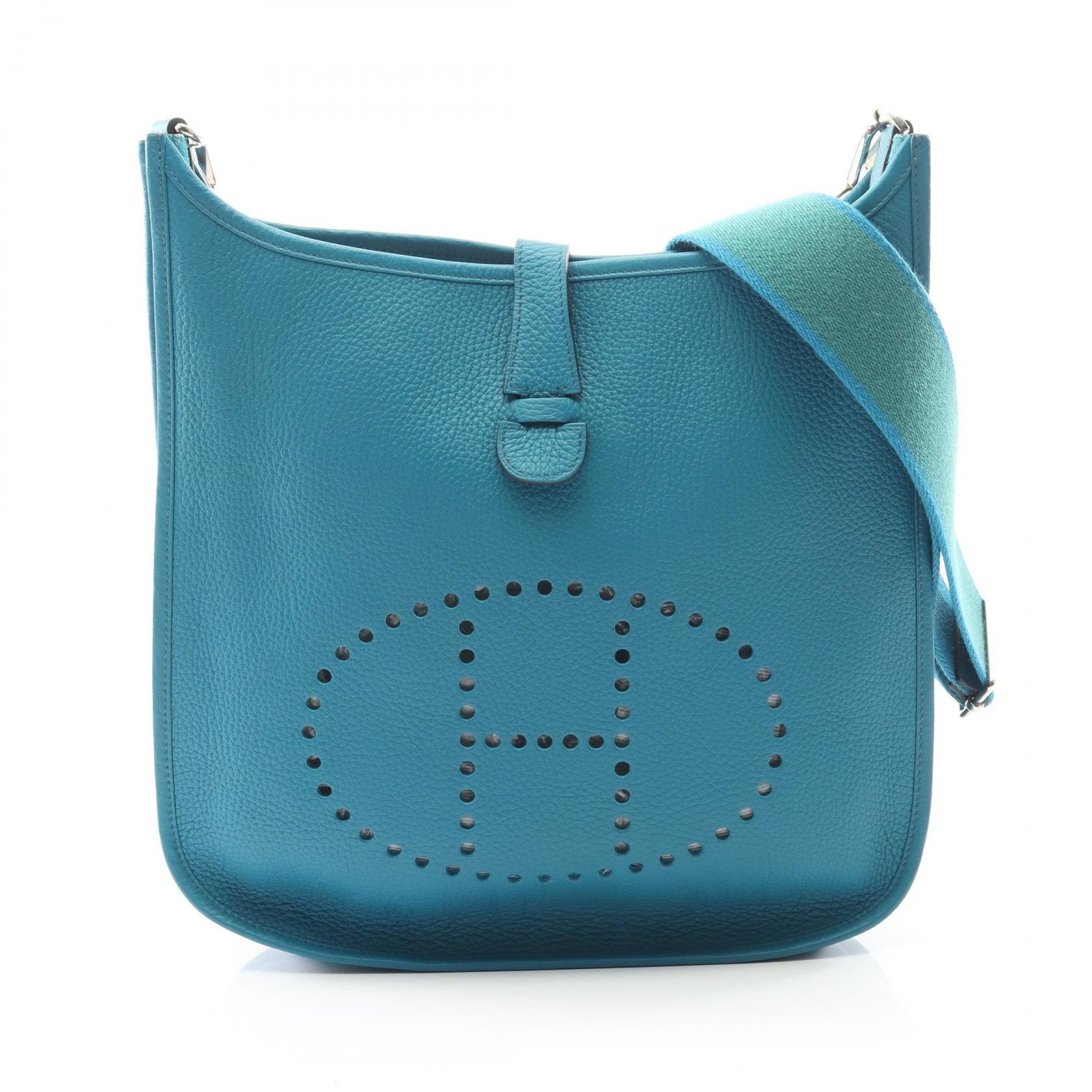 エルメス HERMES エヴリン 3 トロワ GM ショルダーバッグ バッグ レザー トリヨンクレマンス トリヨンクレマンス ブルーパオン □Q刻印(2013年製造) レディース ブルー系 【中古】