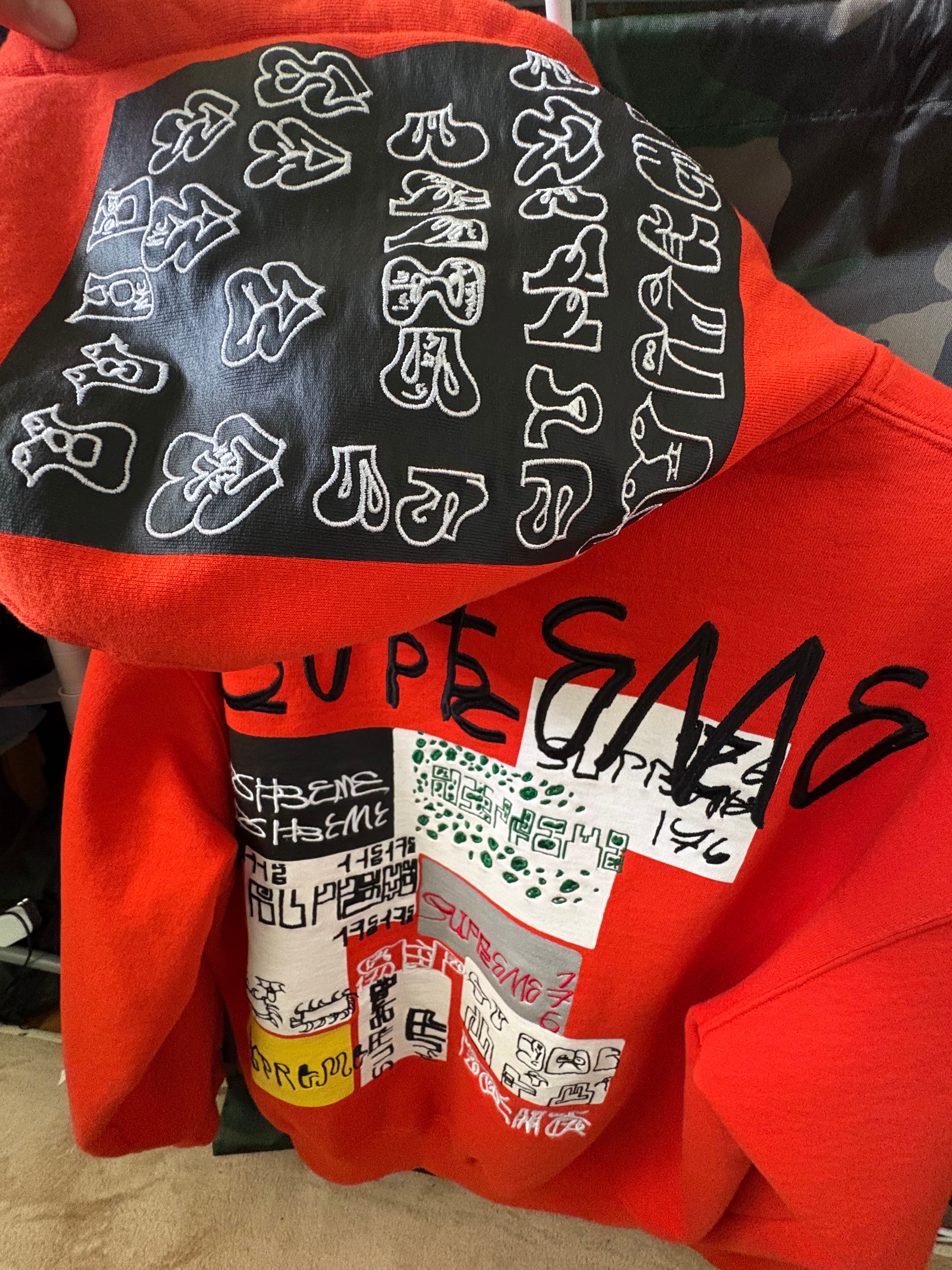 Supreme 176 Zip Up Hooded Sweatshirt "Bright Orange"