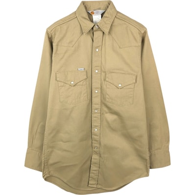 古着 90年代 カーハート Carhartt 長袖 ウエスタンシャツ USA製 メンズM相当 ヴィンテージ/eaa666248