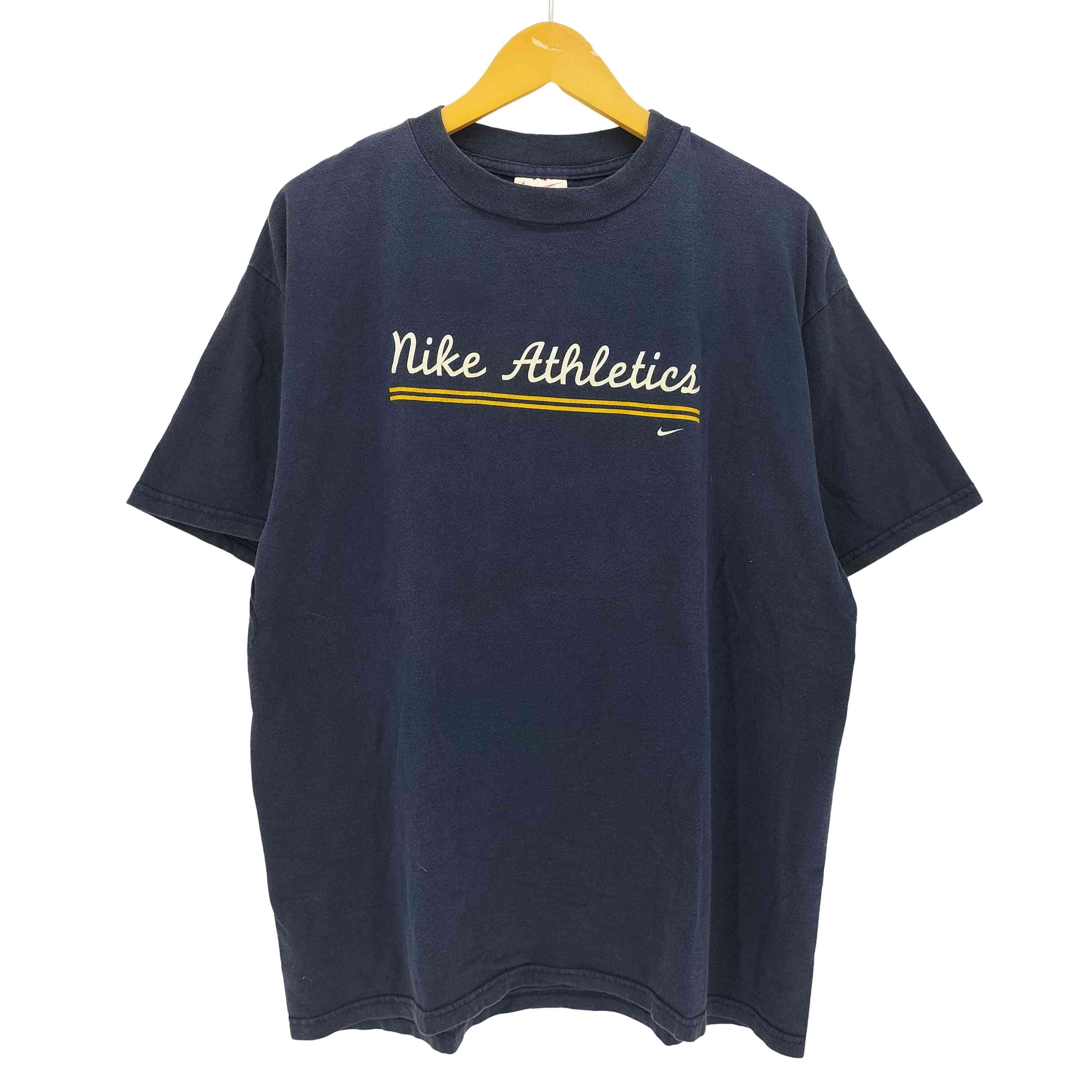 00s メキシコ製 白タグ nike athletic プリント クルーネック Tシャツ【1143262882324】