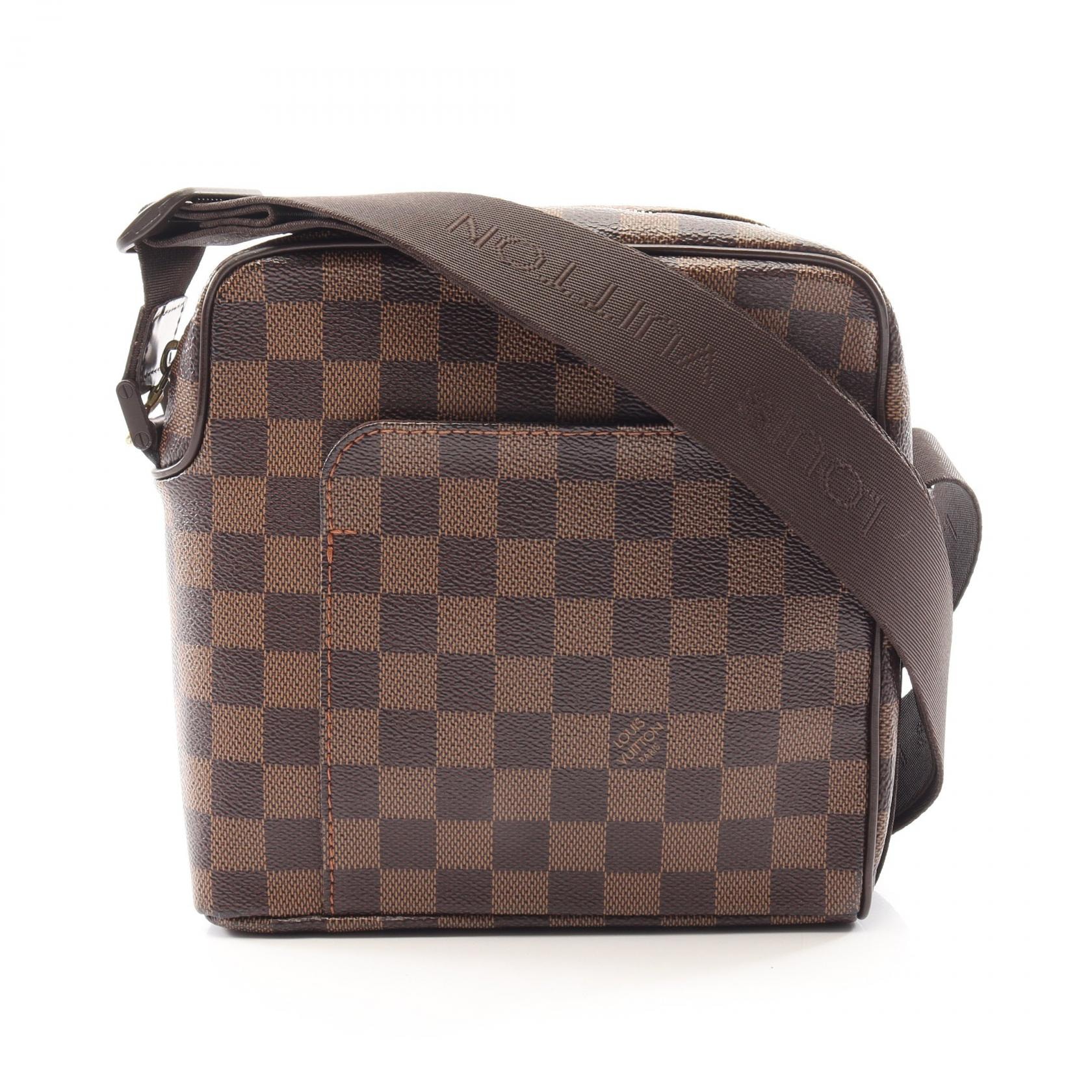 ルイ・ヴィトン LOUIS VUITTON オラフPM ショルダーバッグ バッグ PVCコーティングキャンバス レザー ダミエ エベヌ レディース ブラウン系 N41442 【中古】