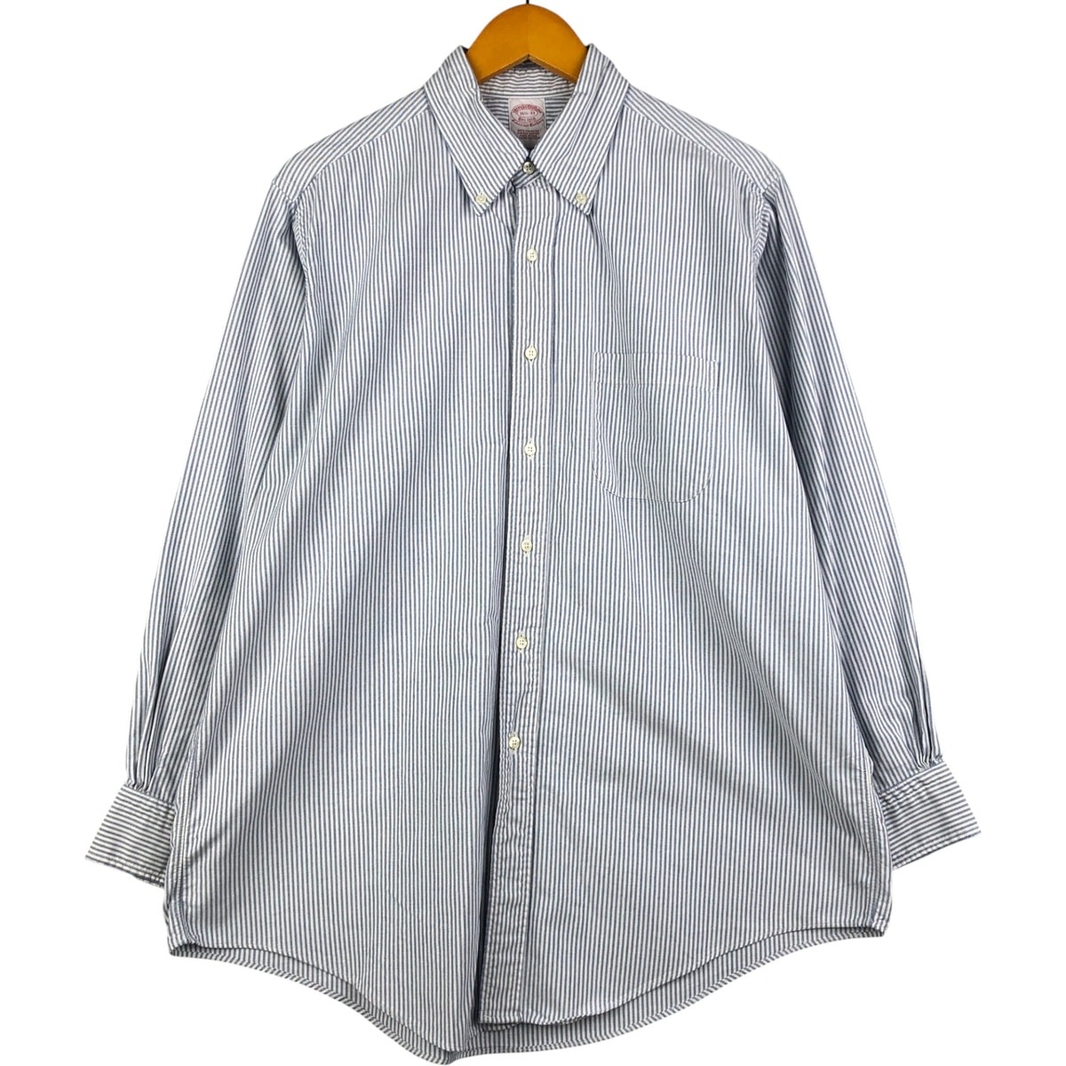 古着 ブルックスブラザーズ Brooks Brothers Est.1818 長袖 ボタンダウンストライプシャツ USA製 メンズL相当/eaa600163
