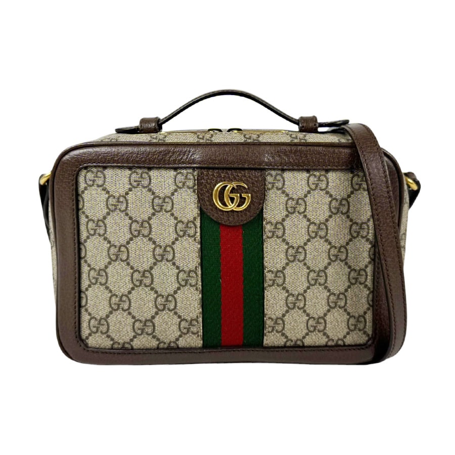 グッチ GUCCI ショルダーバッグ オフィディア GGスプリームキャンバス/レザー ブラウン ユニセックス 739392【中古】 z11153
