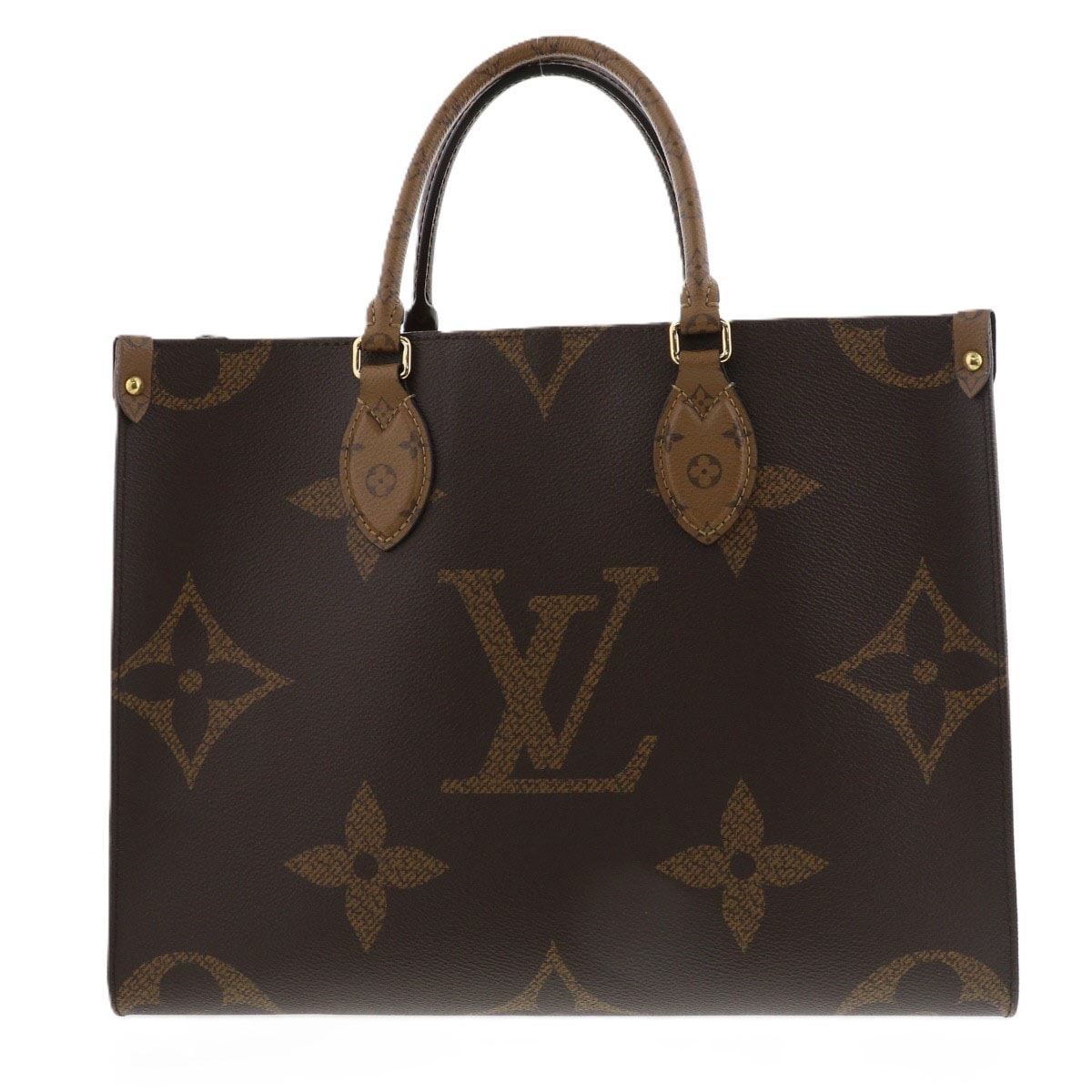 【値下げ】LOUIS VUITTON ルイ・ヴィトン オンザゴー MM トートバッグ M45321 モノグラム ジャイアント ブラウン  レディース【中古】