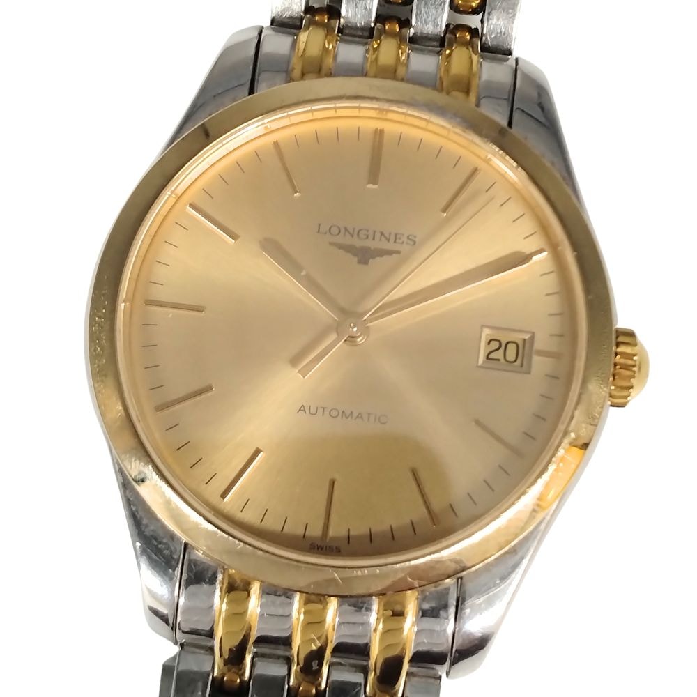 LONGINES ロンジン L4.898.3 フラッグシップ クラシック 自動巻き コンビ ステンレス メンズ 腕時計 C876