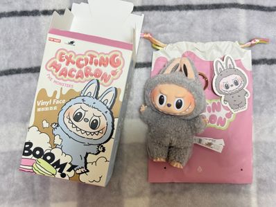 POP MART THE MONSTERS (LABUBU) Exciting Macaron Plush Series SESAME BEAN