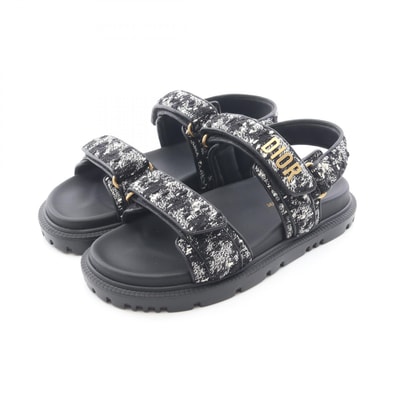 ディオール Dior DIORACT ディオールアクト サンダル 靴 ファブリック レディース ブラック系 【中古】