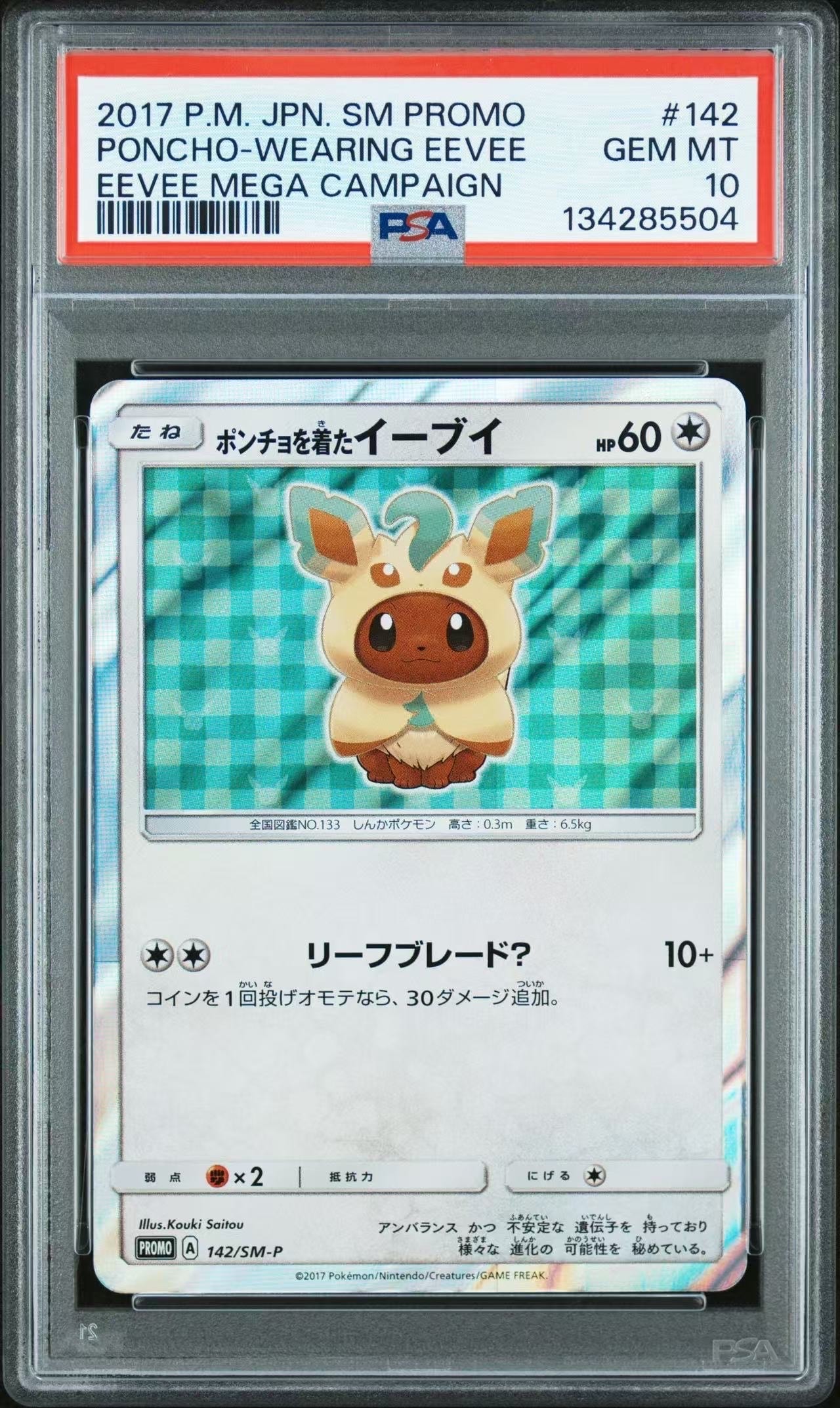 PSA9】ポンチョを着たイーブイ: プロモ[SM-P 142](プロモーション