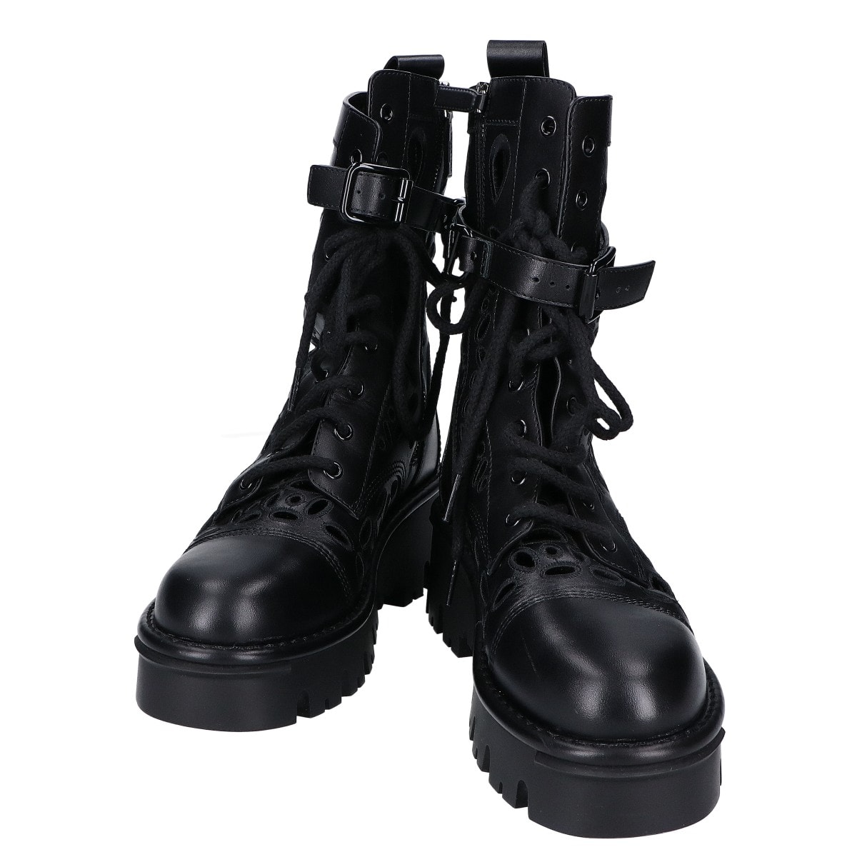 ヴァレンティノガラヴァーニ 【美品】DWCN72 レザー アトリエ コンバットブーツ 38 1/2