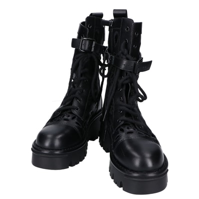 ヴァレンティノガラヴァーニ 【美品】DWCN72 レザー アトリエ コンバットブーツ 38 1/2