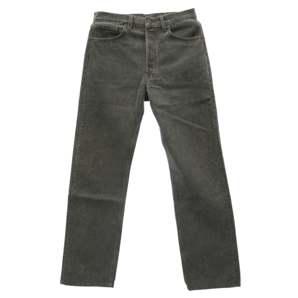 Levi's リーバイス デニムパンツ 90s USA製 501 ボタン裏552 先染め ブラック ジーンズ デニムパンツ ブラック系 W33 L34【中古】