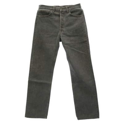 Levi's リーバイス デニムパンツ 90s USA製 501 ボタン裏552 先染め ブラック ジーンズ デニムパンツ ブラック系 W33 L34【中古】