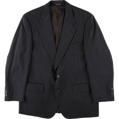 古着 バーバリー Burberry's ストライプ柄 ウールテーラードジャケット USA製 メンズM相当/evb032437