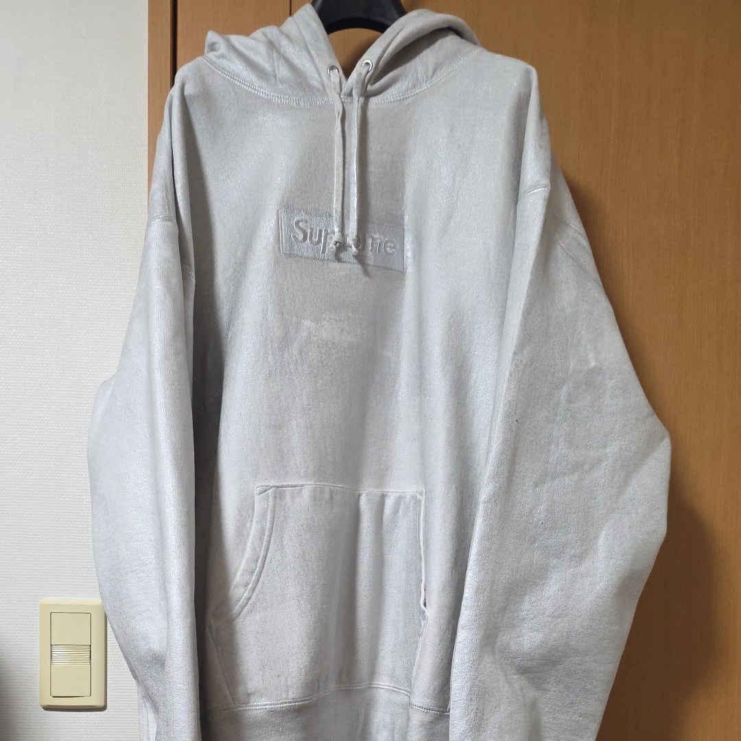 Supreme x MM6 Maison Margiela Foil Box Logo Hooded Sweatshirt "White"