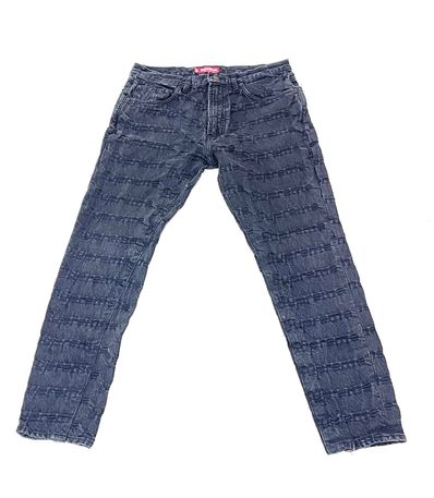 Supreme Frayed Logos Regular Jean "Black"