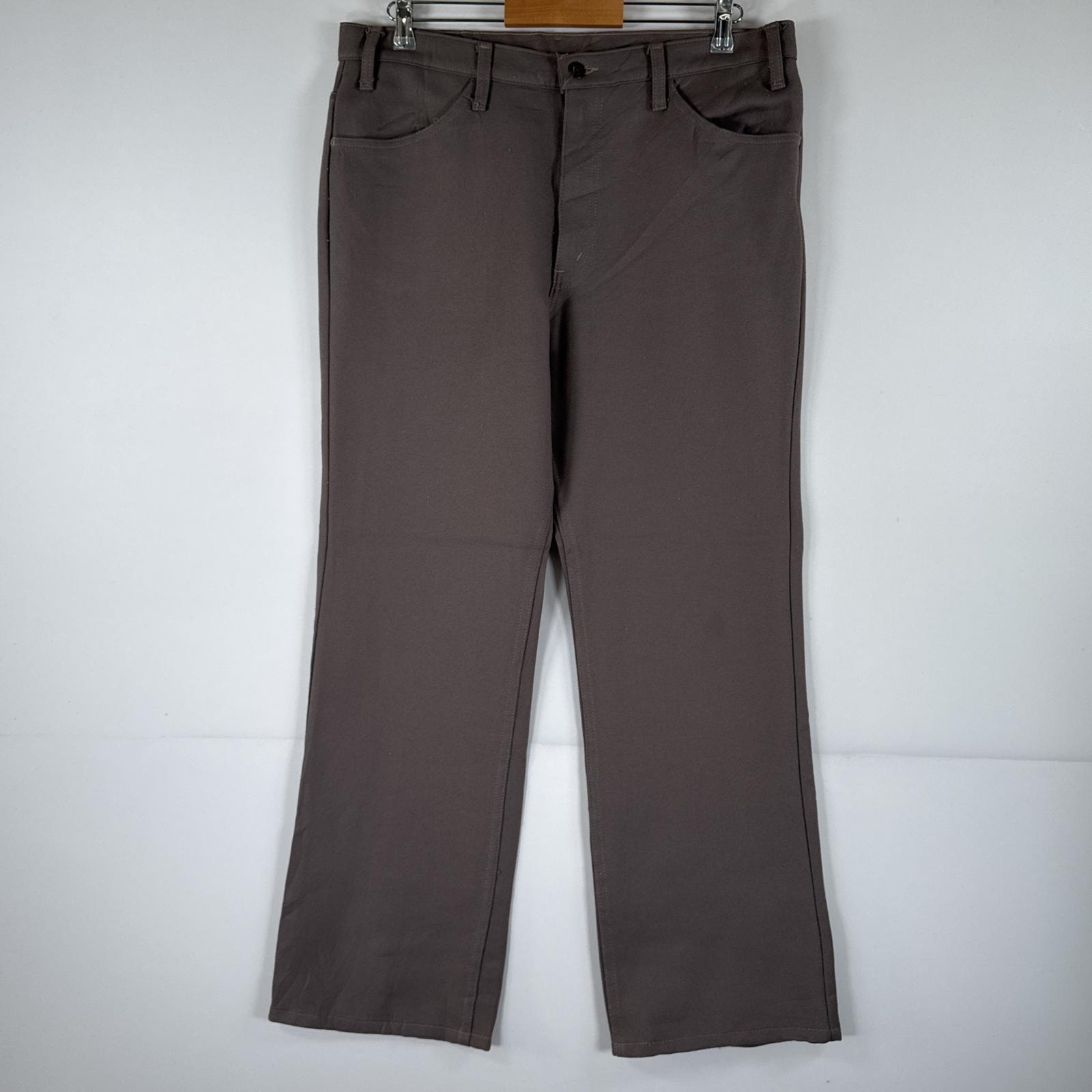 古着 90's/90年代 リーバイス Levi's スラックスパンツ ランチャーパンツ フレア ブーツカット ポリエステル ベージュ メンズ